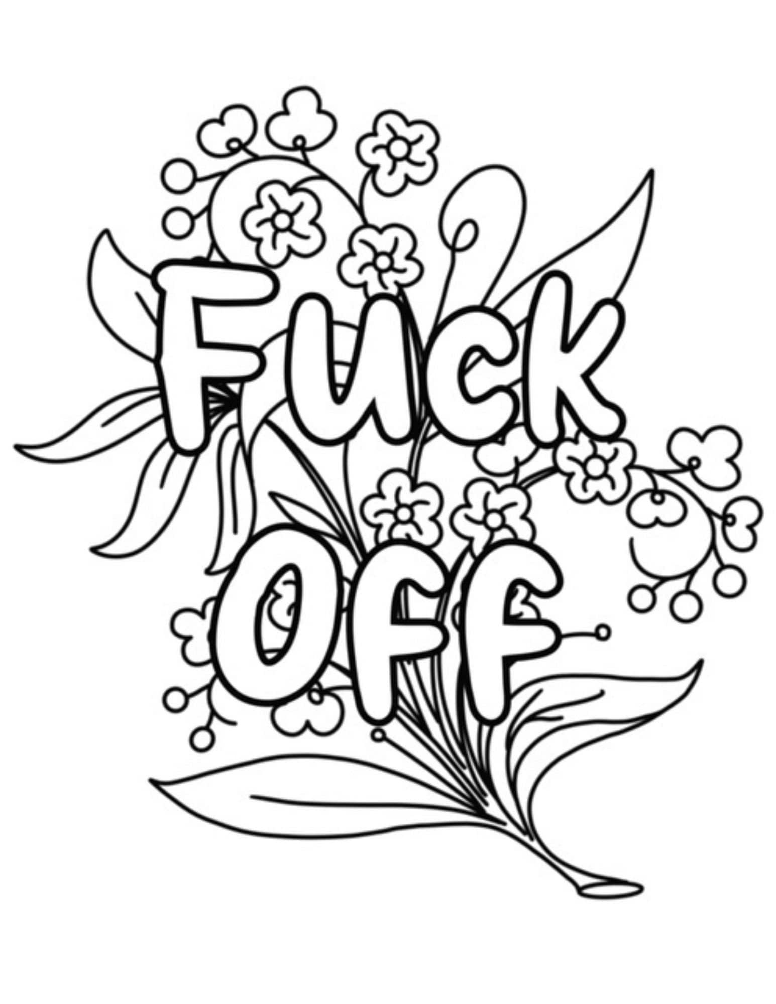 printable swear word coloring pages free