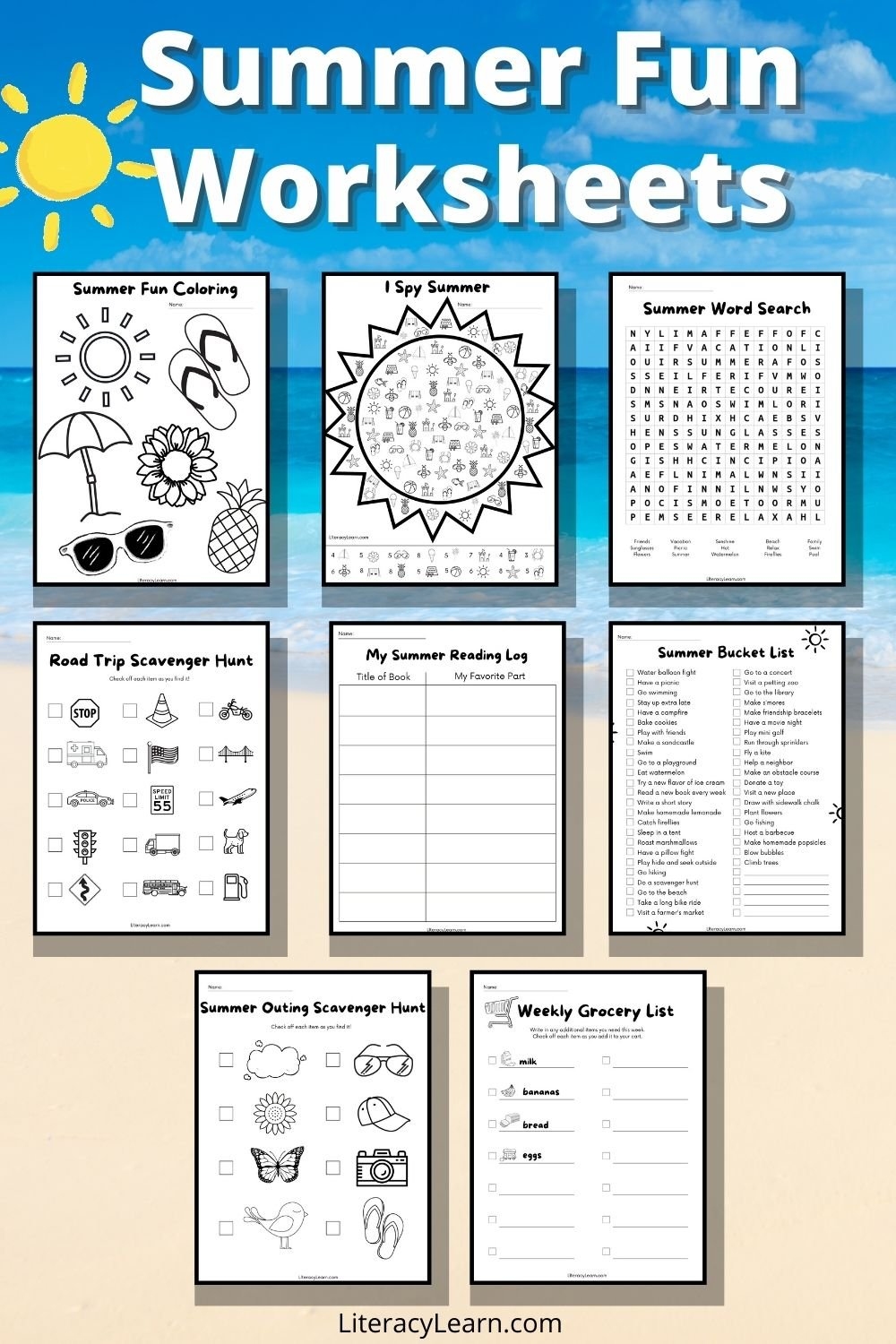 free printable summer worksheets