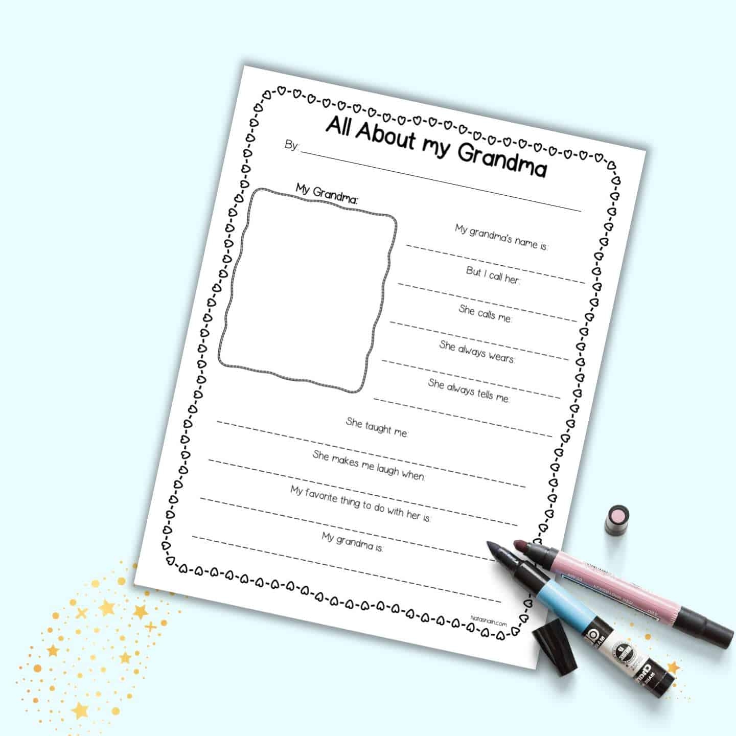 all about my grandma free printable