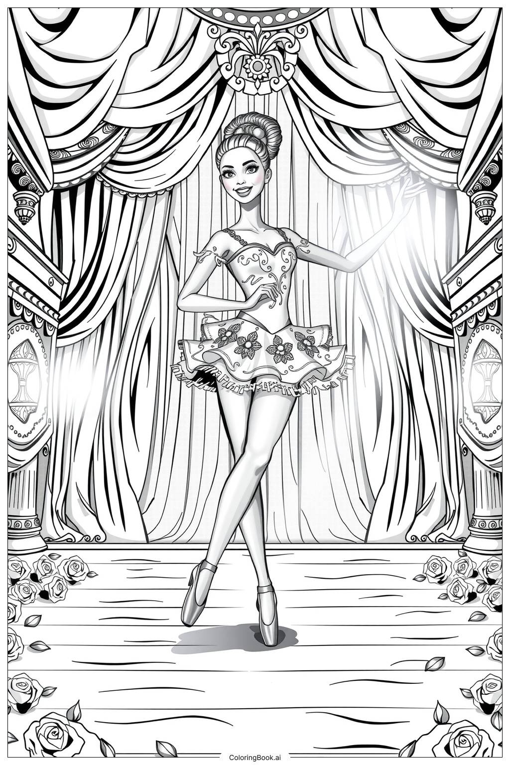 free printable barbie colouring pages