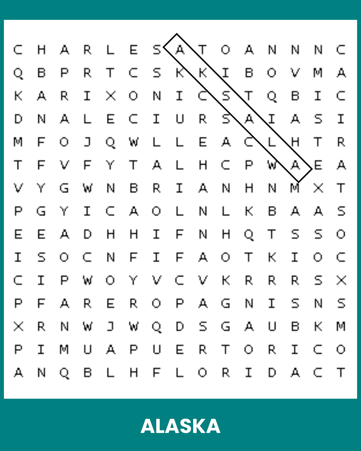 free printable alaska word search