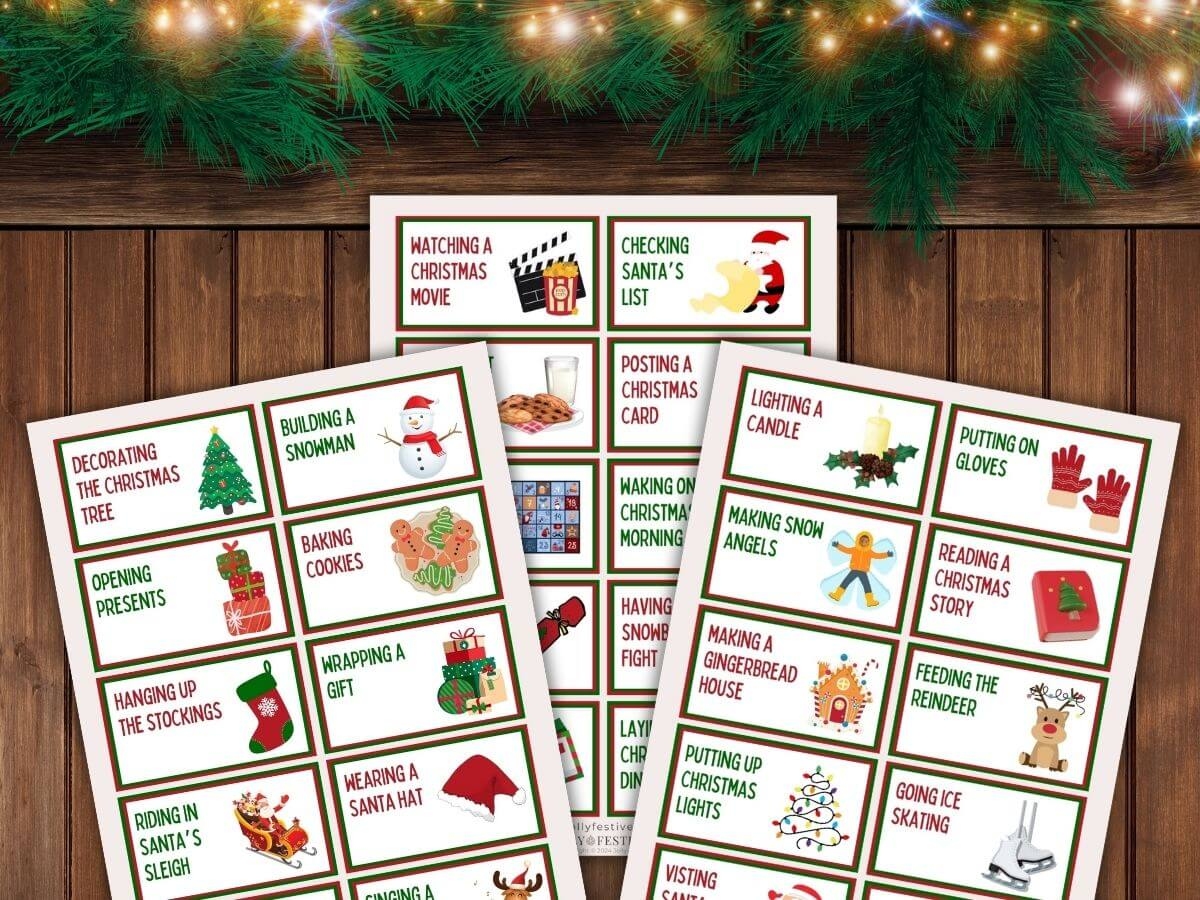 christmas charades free printable