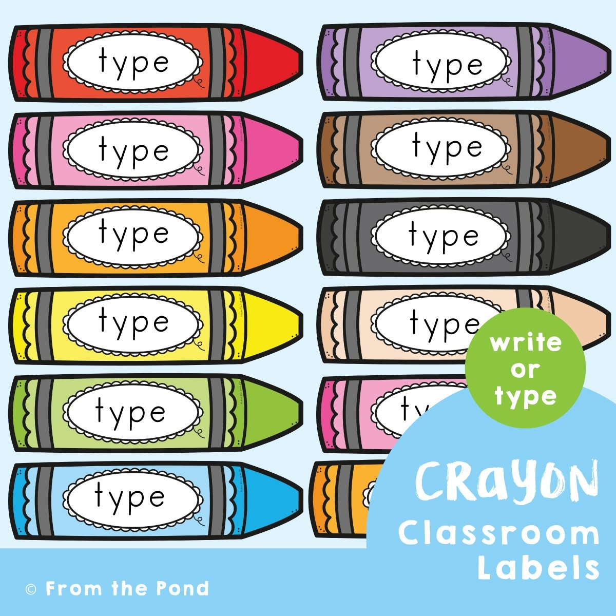 free printable crayon labels