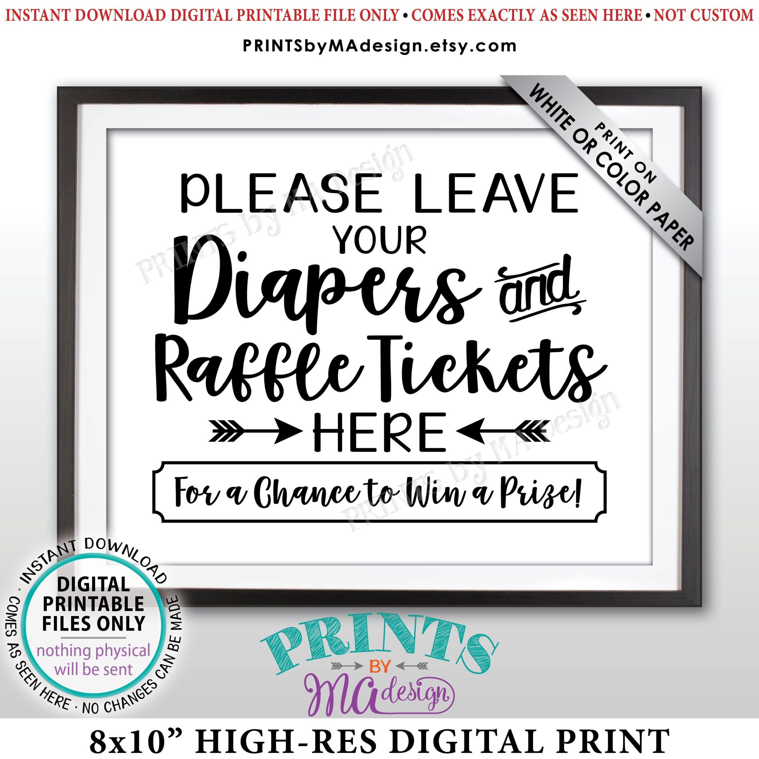 diaper raffle free printable