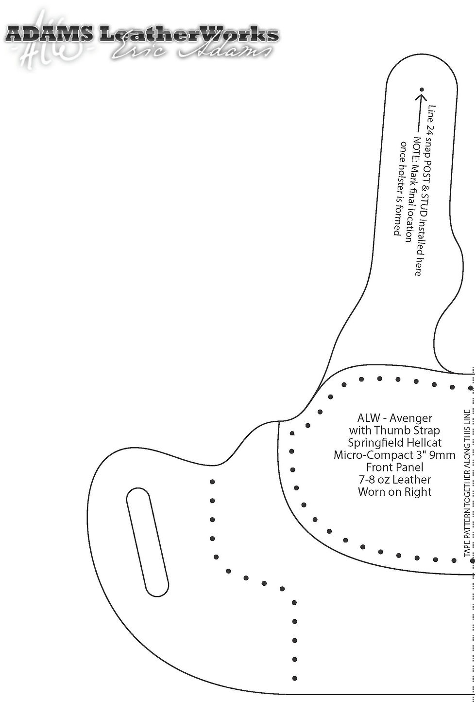 free printable leather holster patterns