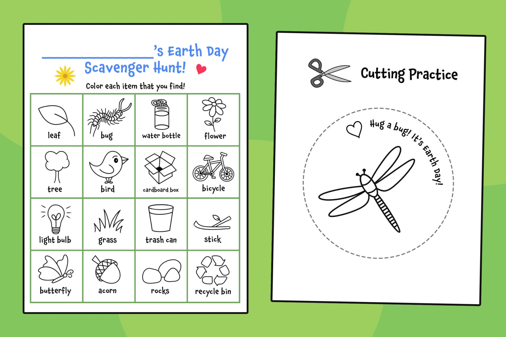 free earth day printables