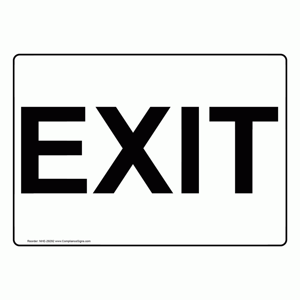 printable exit signs free