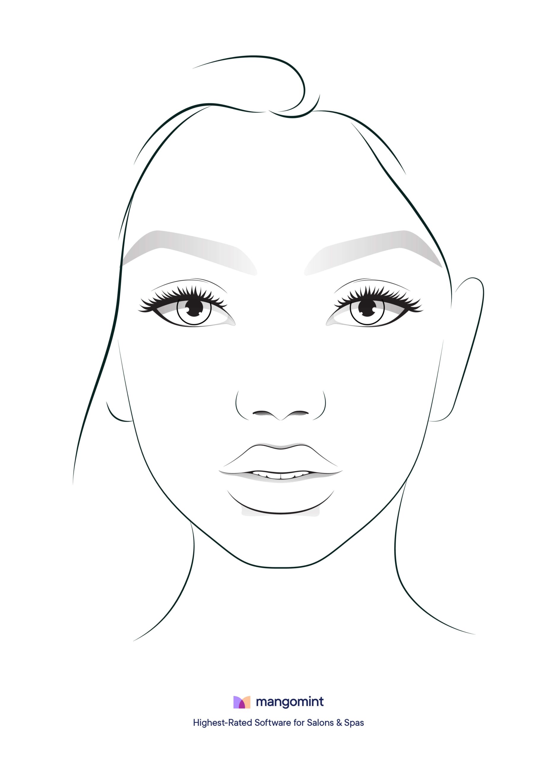 free printable botox face chart