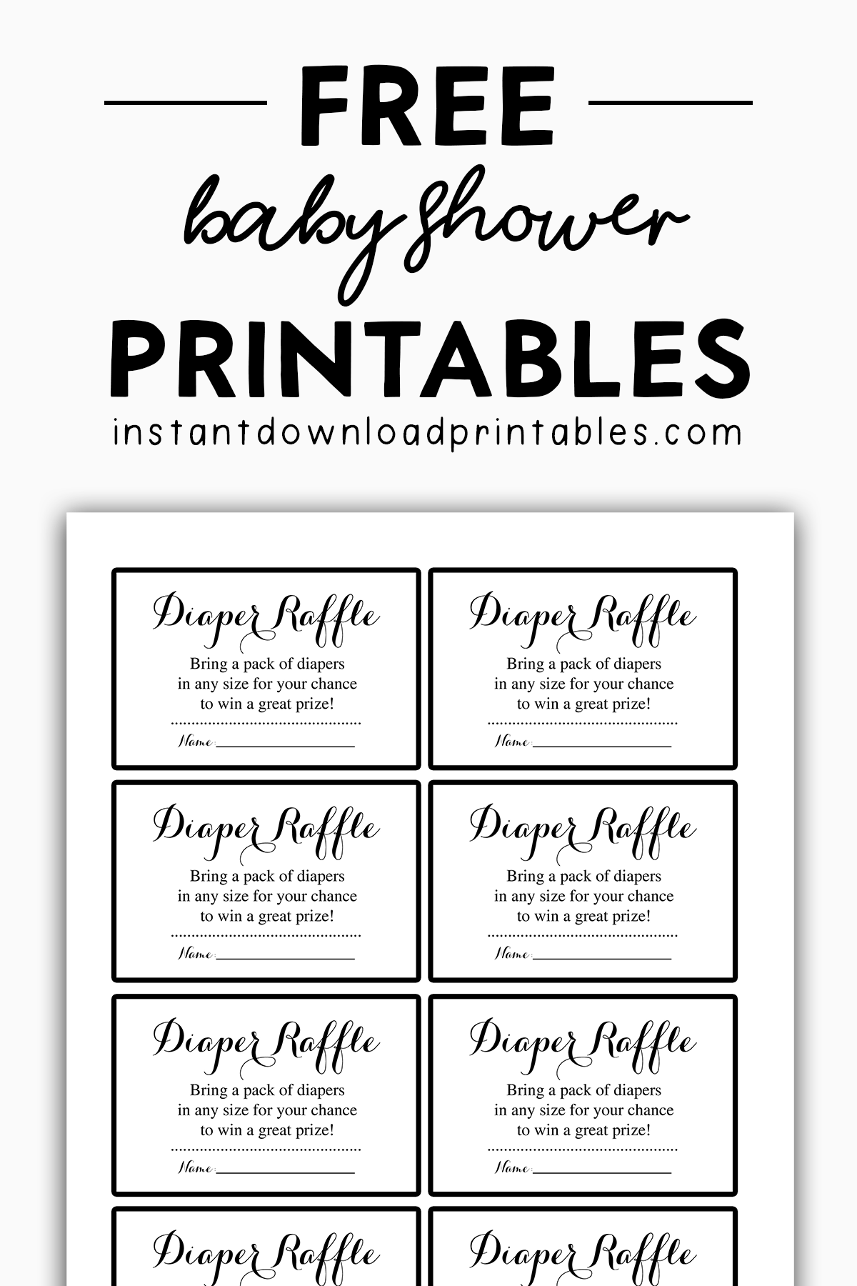 diaper raffle free printable