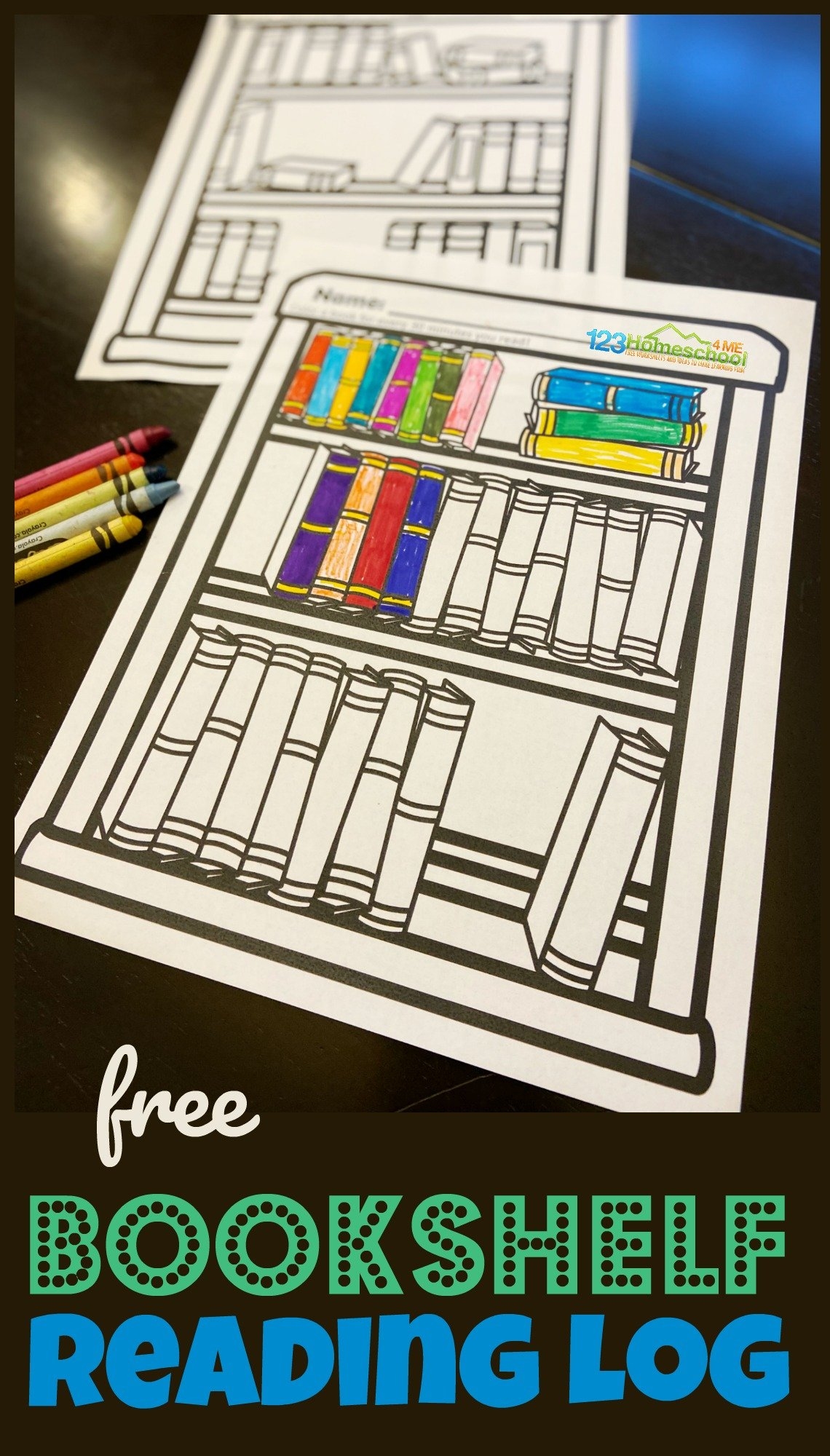 blank bookshelf printable free
