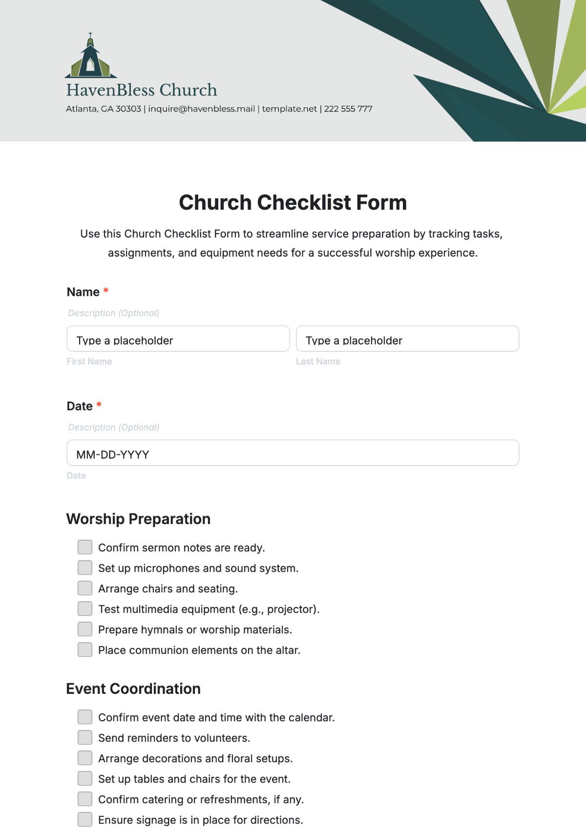 free church discipline forms printable
