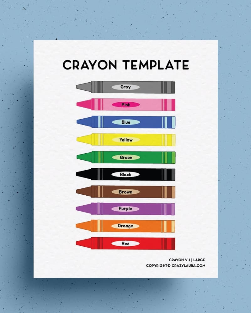 free printable crayon labels