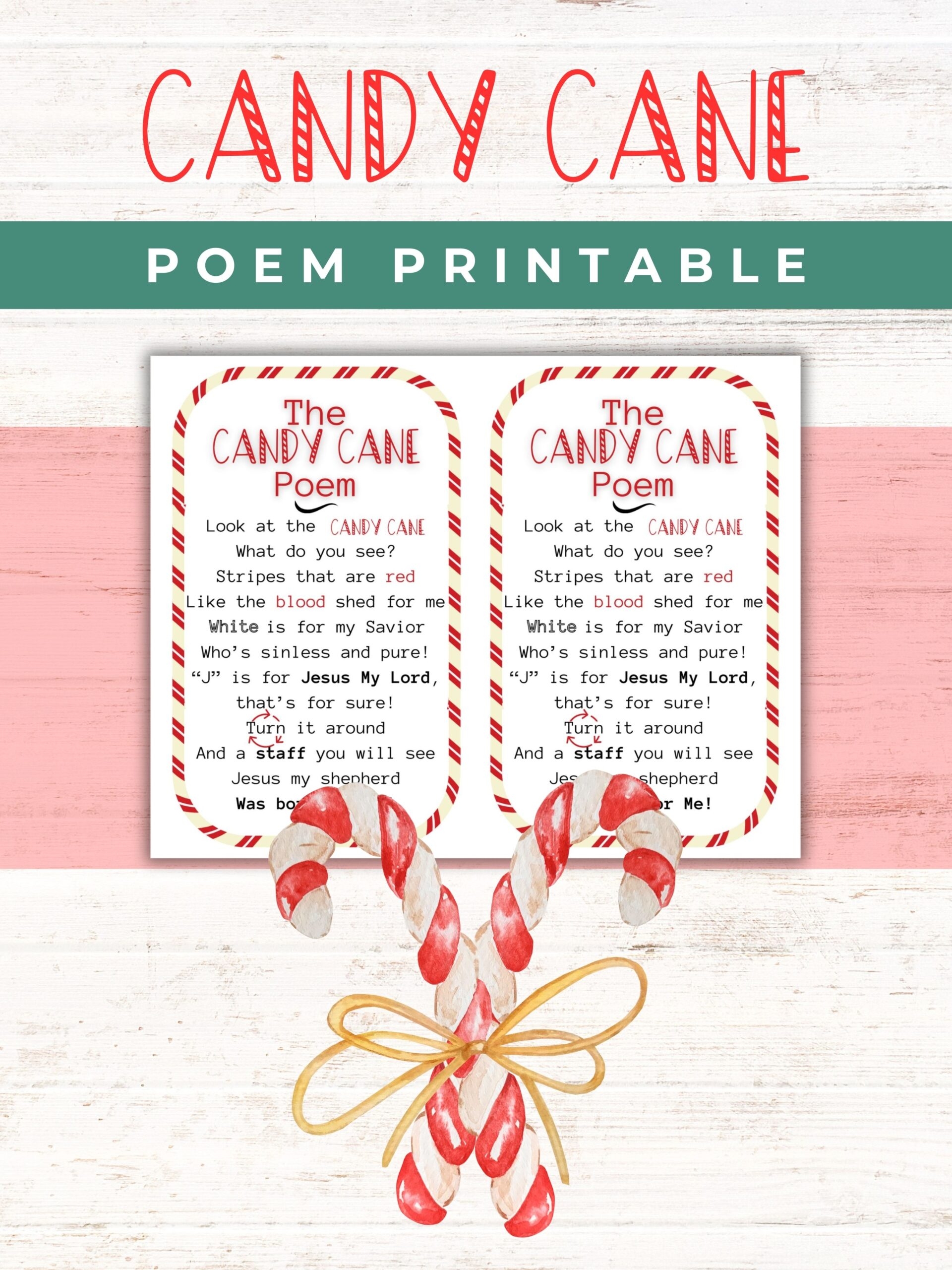 candy cane story free printable