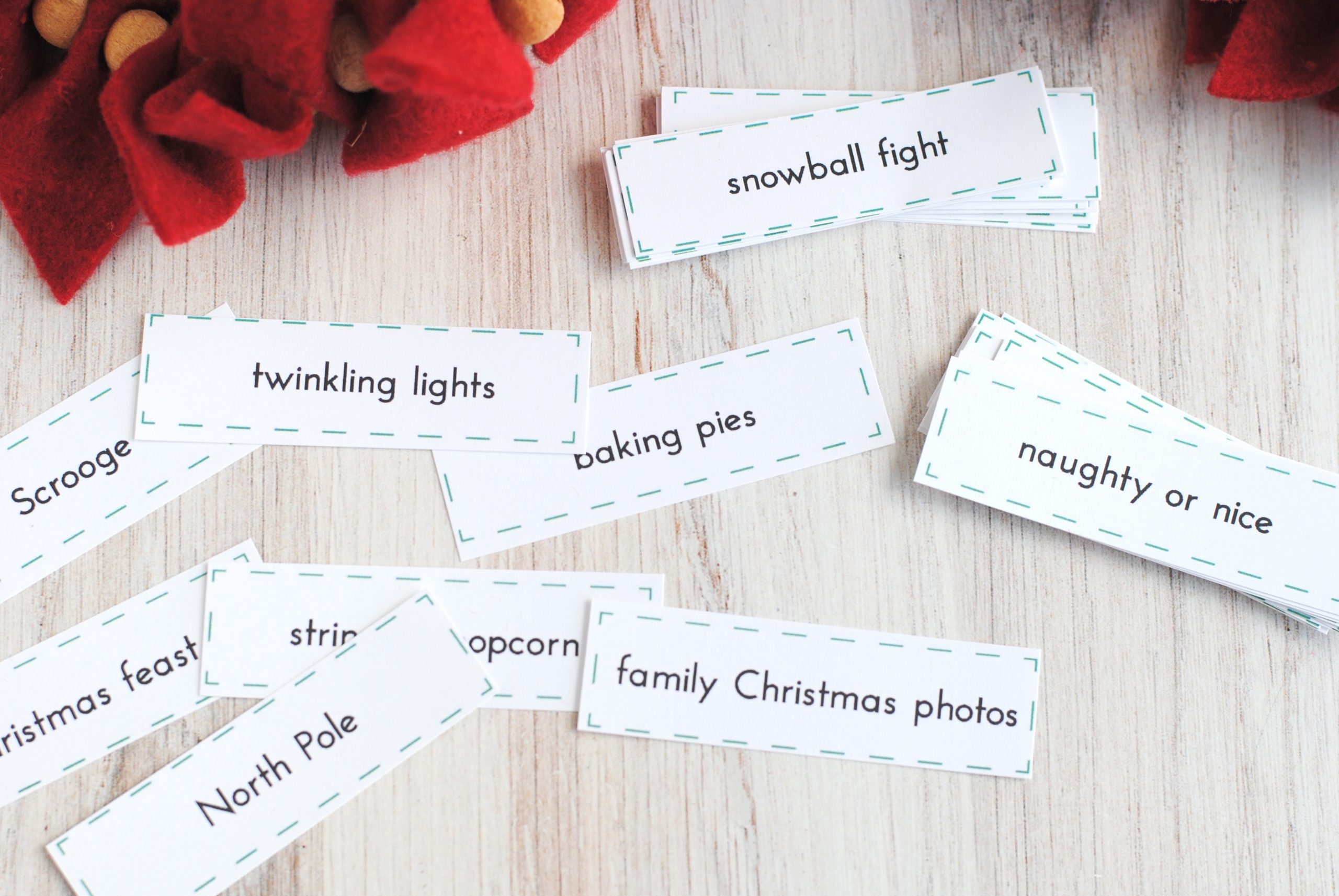 christmas charades free printable