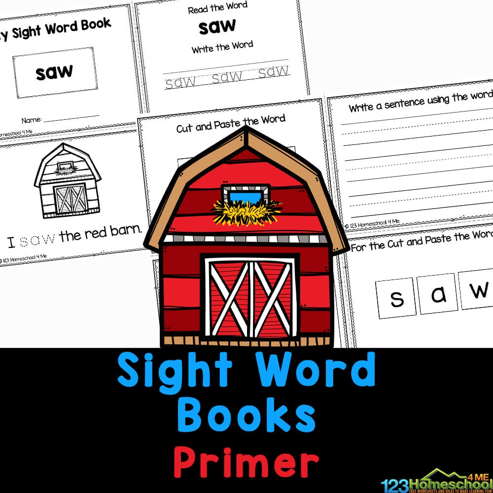 free printable sight word books pdf