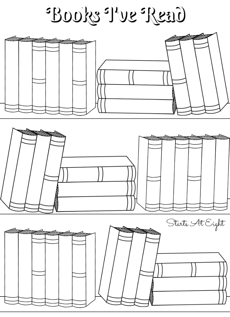 blank bookshelf printable free