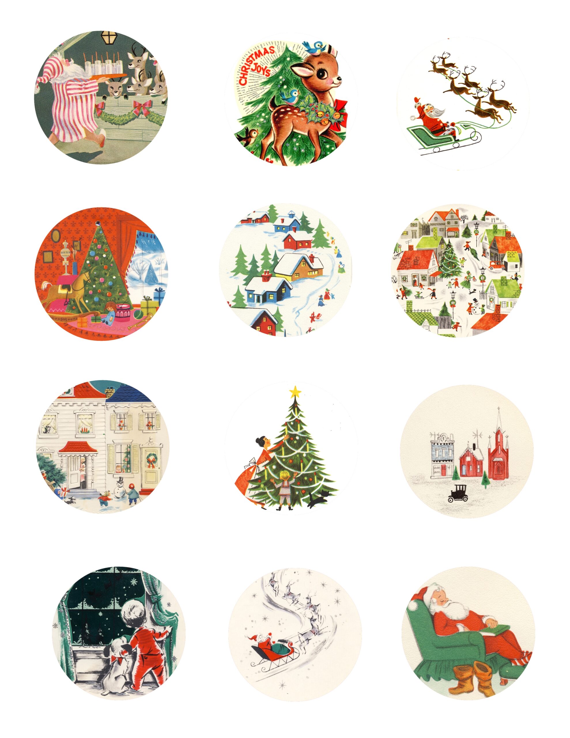 free printable vintage christmas tags