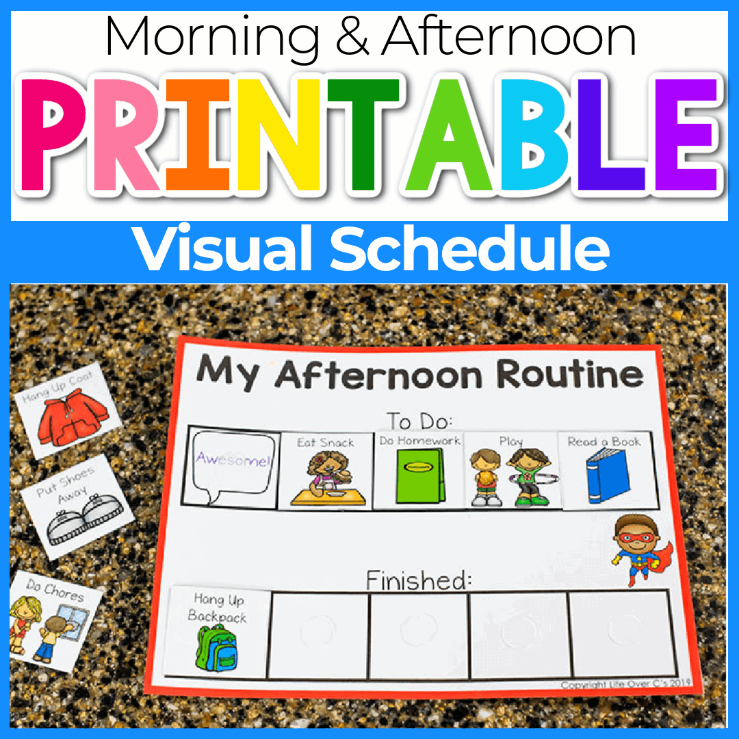 autism visual schedule printables free pdf