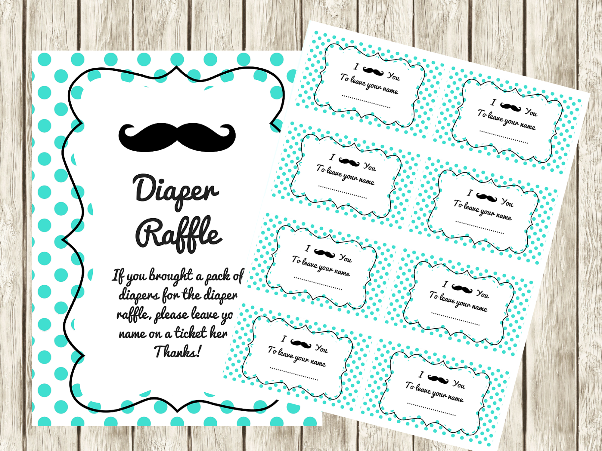 diaper raffle free printable