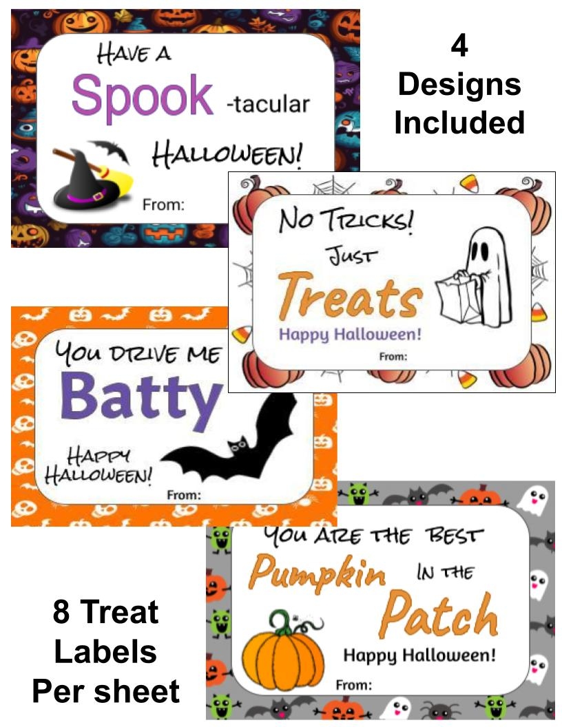halloween treat bag tags free printable