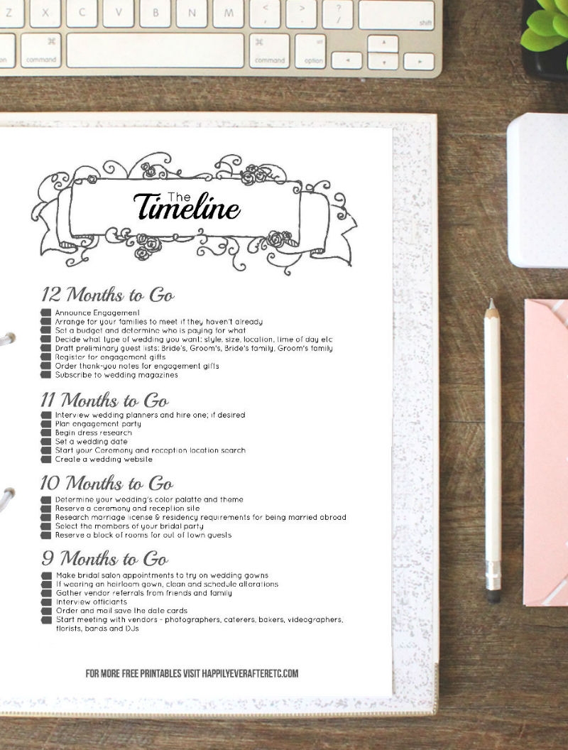 free 42 page printable wedding binder