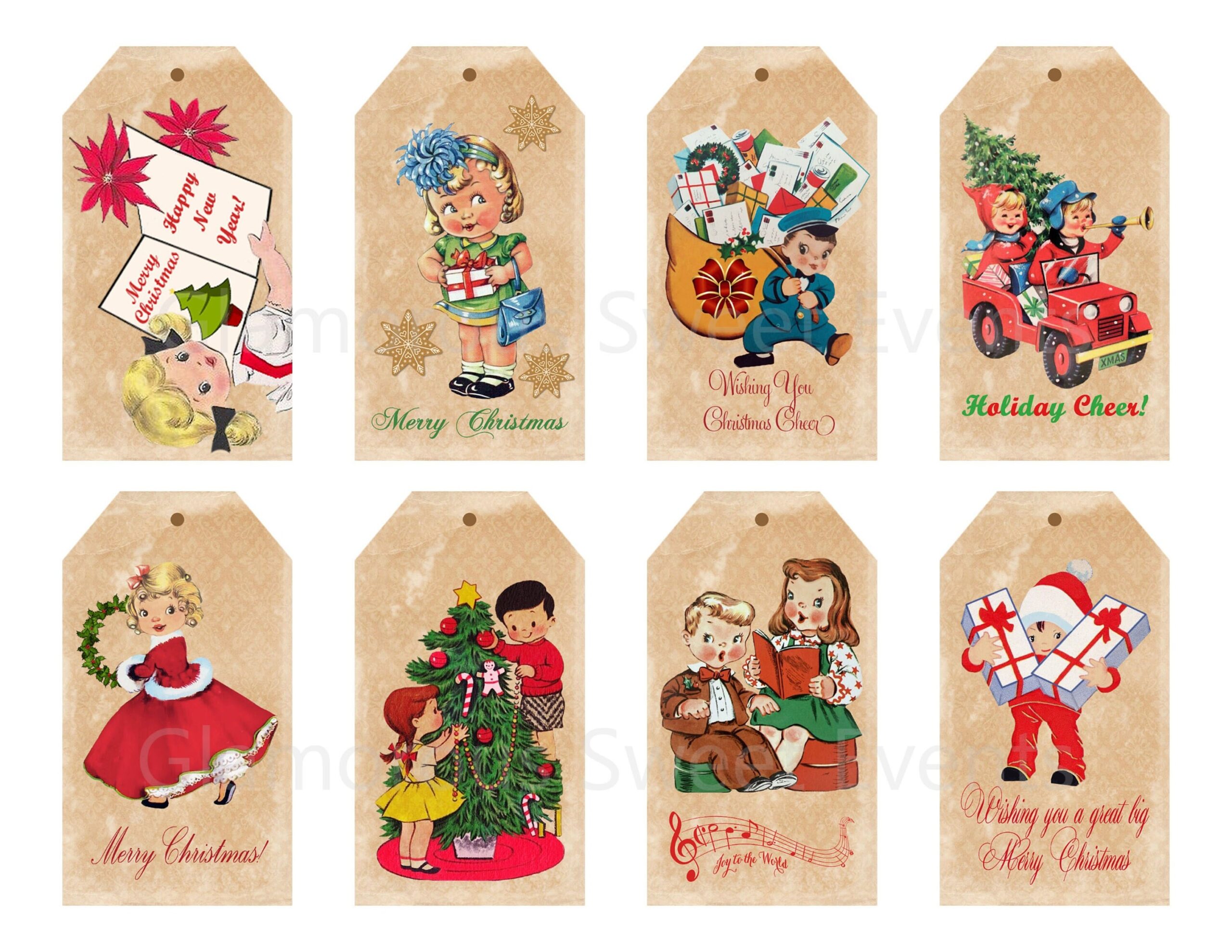 free printable vintage christmas tags