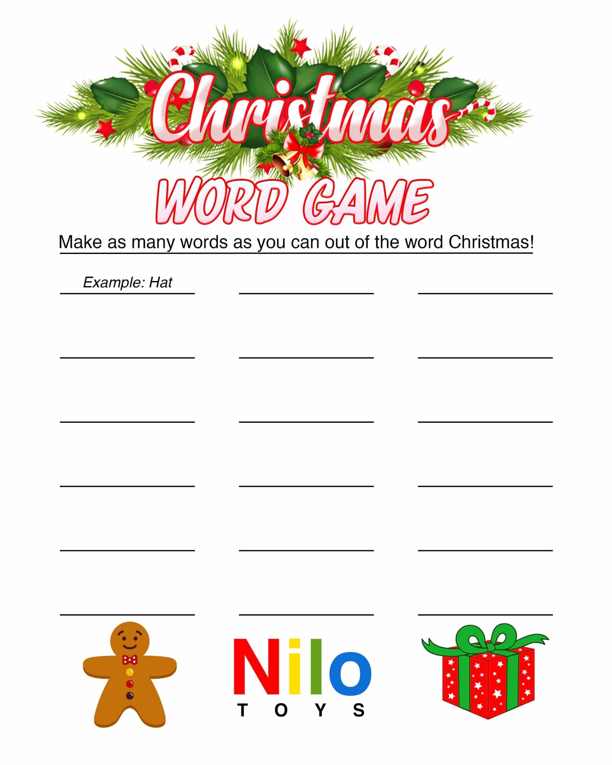 free christmas games printables