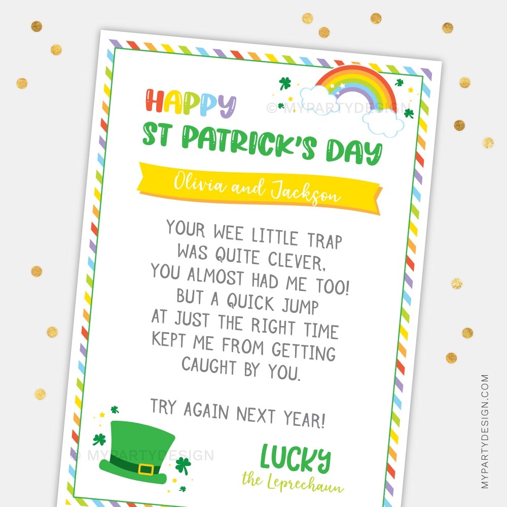 free printable leprechaun letter