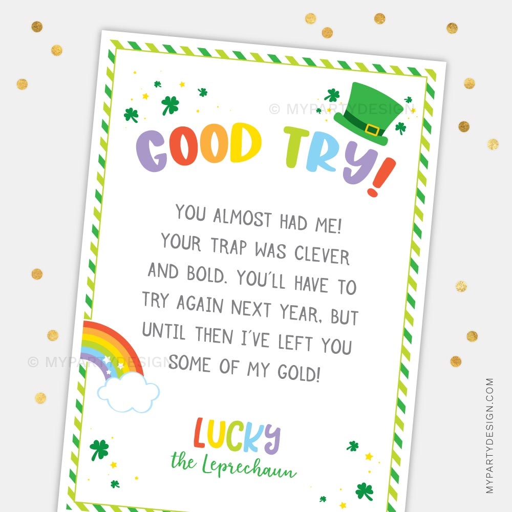 free printable leprechaun letter