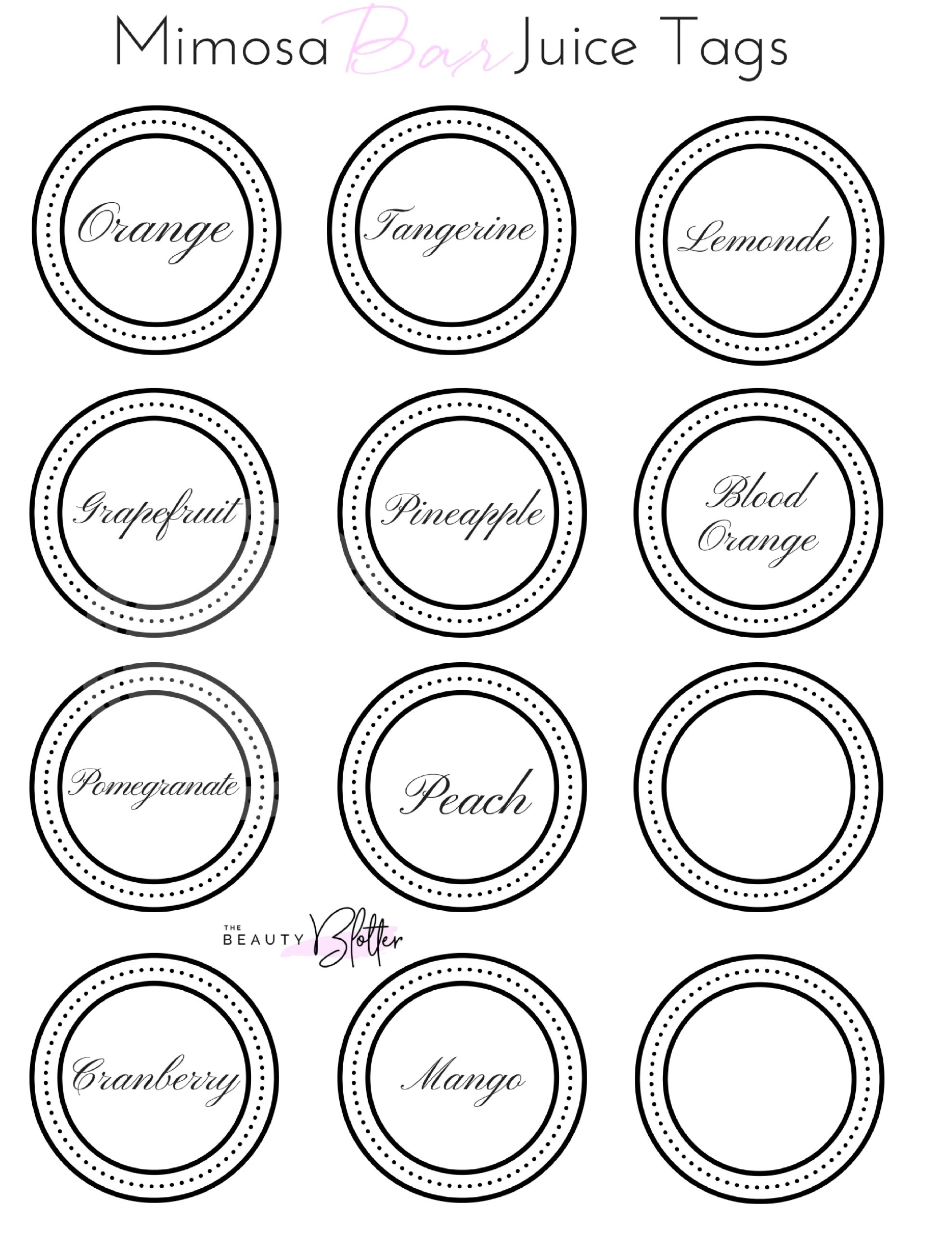 free printable mimosa bar sign printable