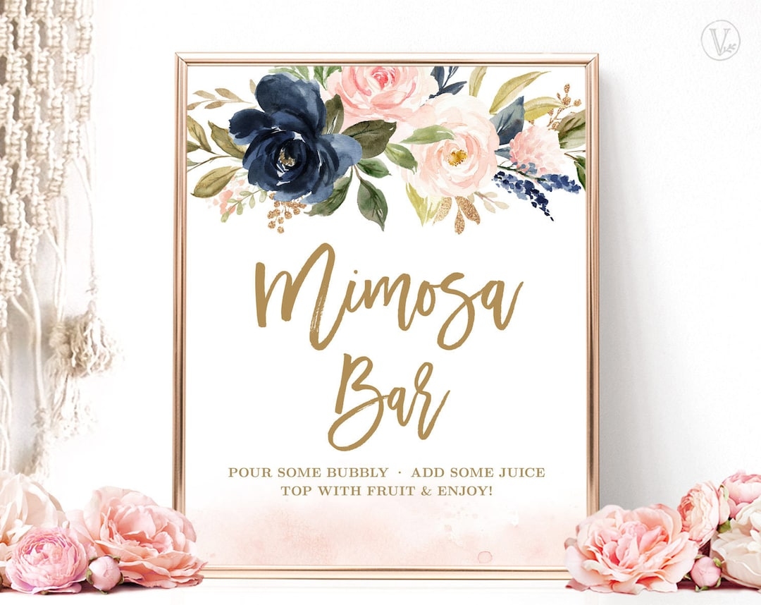 free printable mimosa bar sign printable