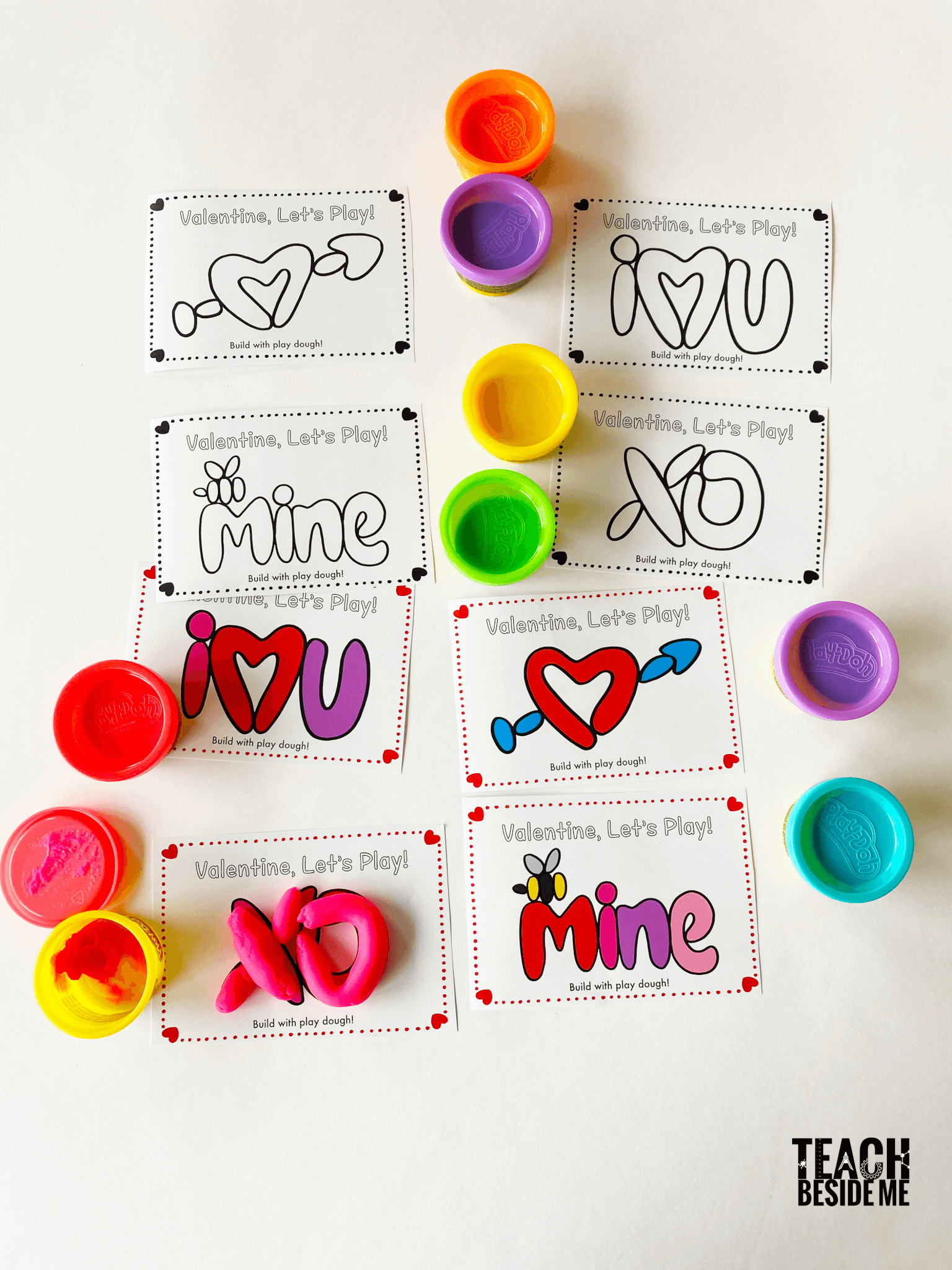 play doh valentine printable free