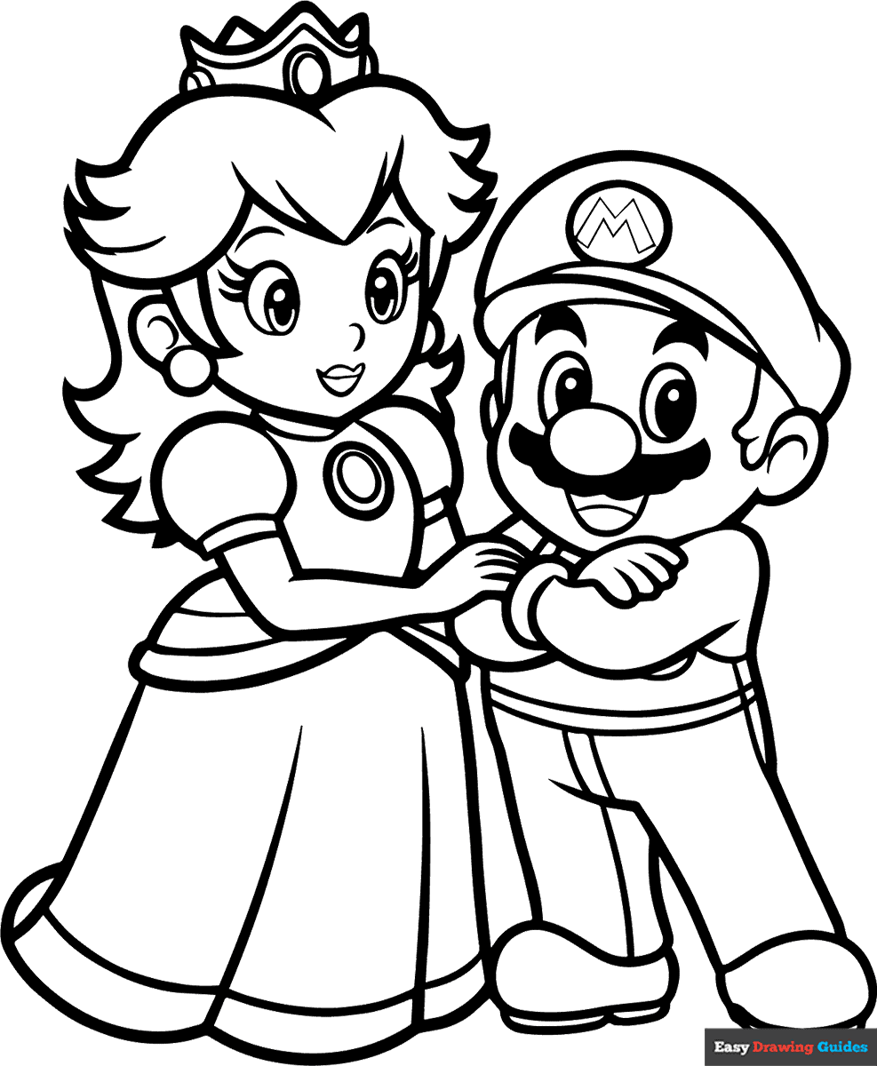 mario coloring pages printable free