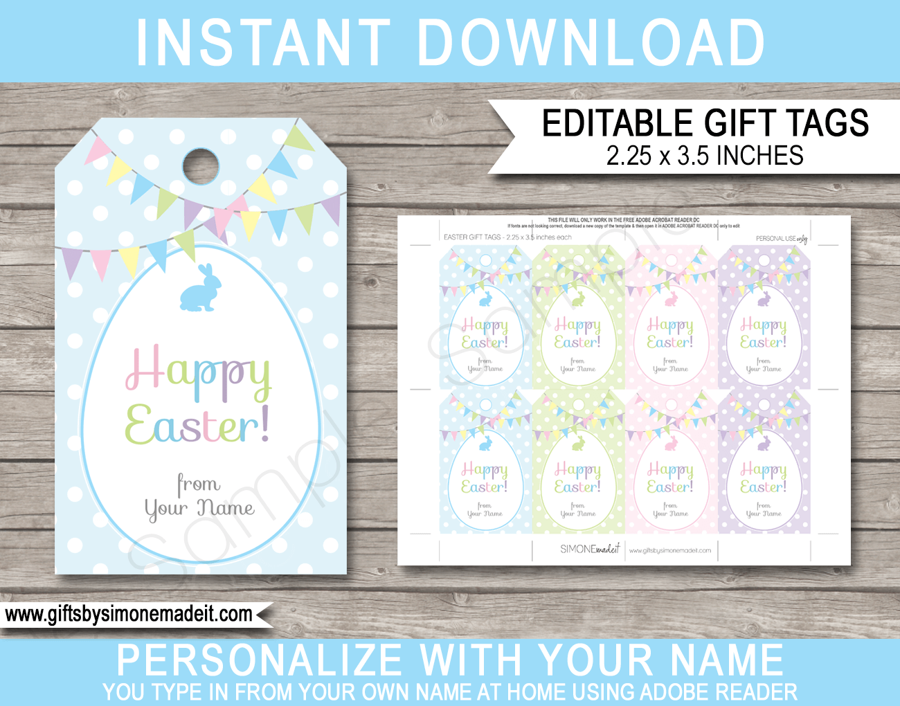 easter gift tags printable free