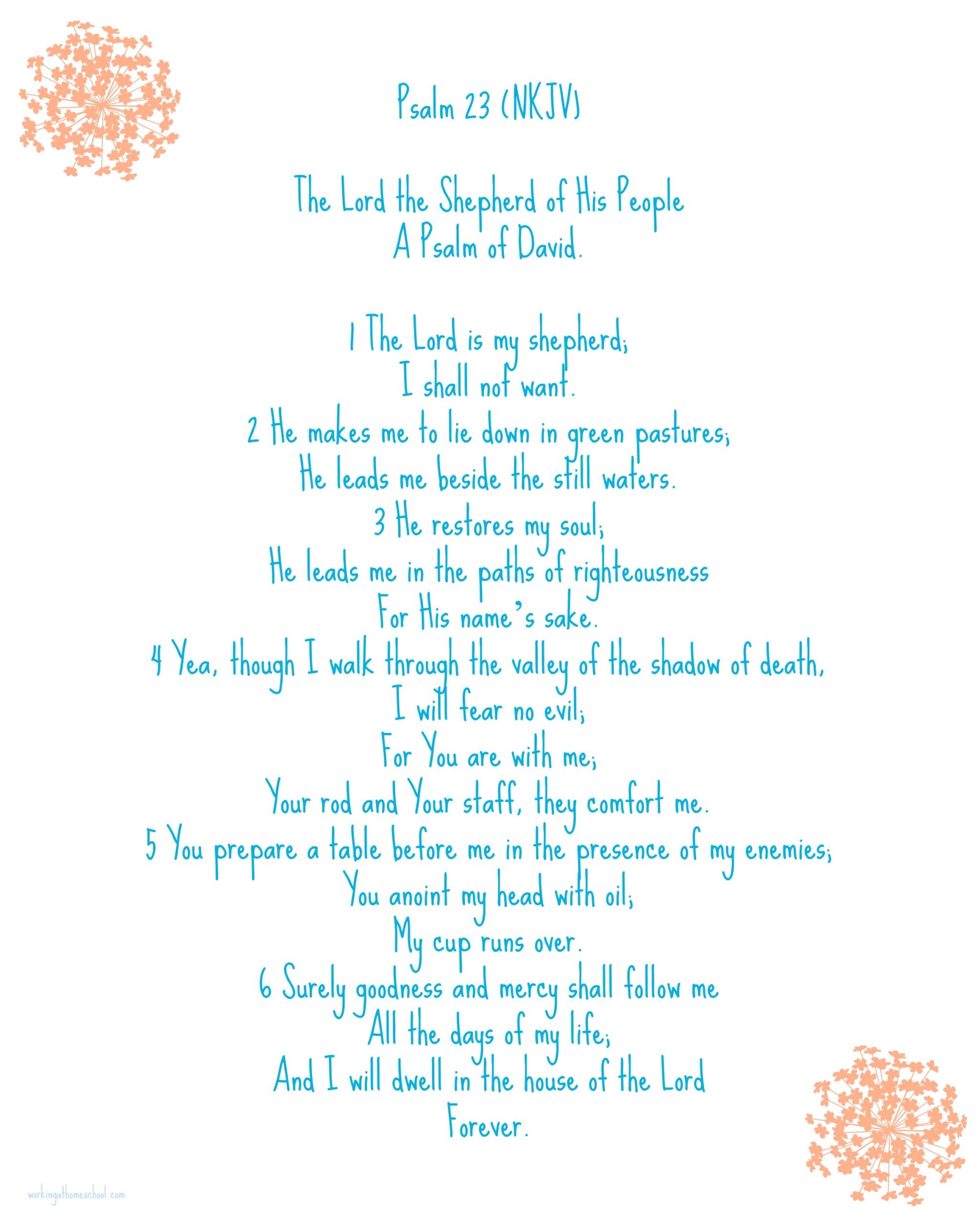 psalm 23 printable pdf free