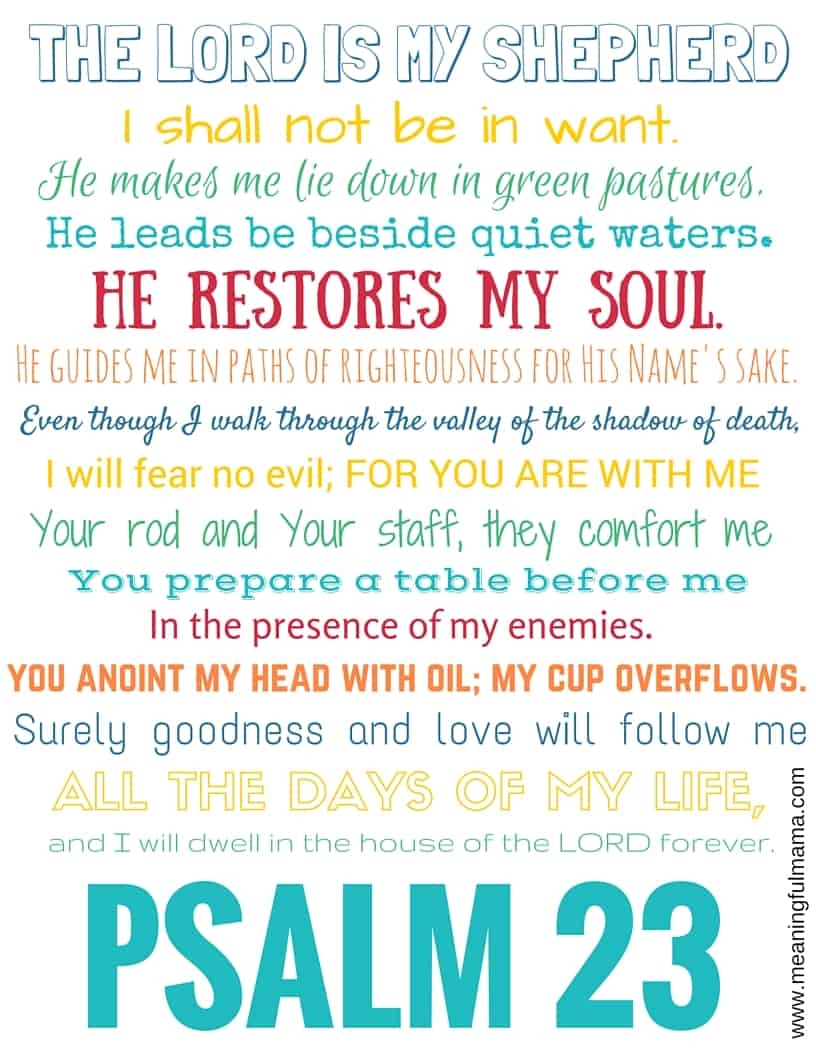 psalm 23 printable pdf free