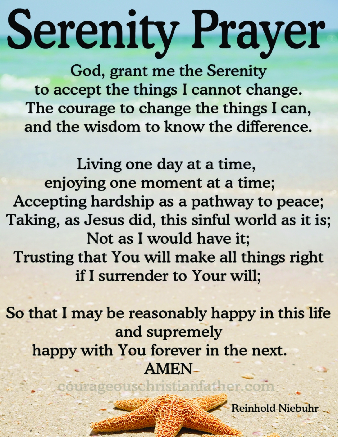 serenity prayer printable image free