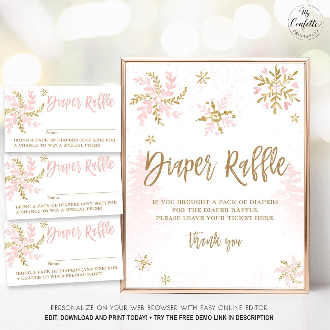 diaper raffle printable free