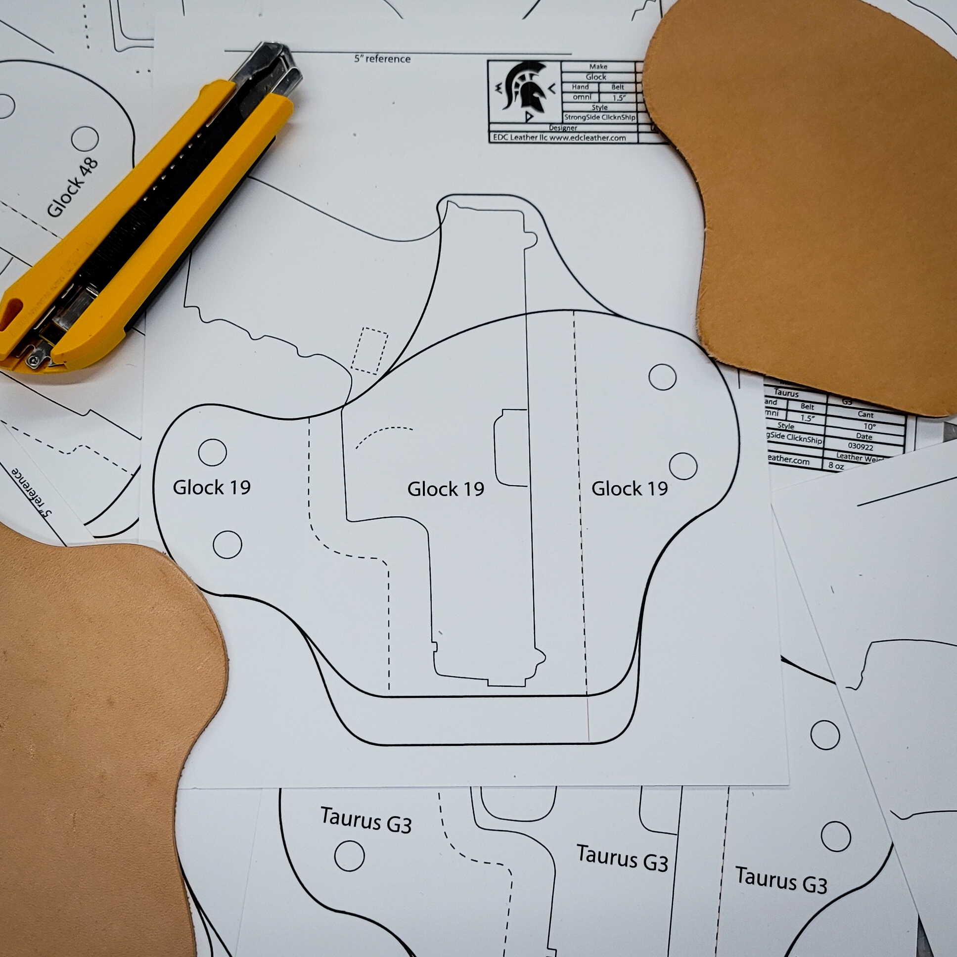 free printable leather holster patterns