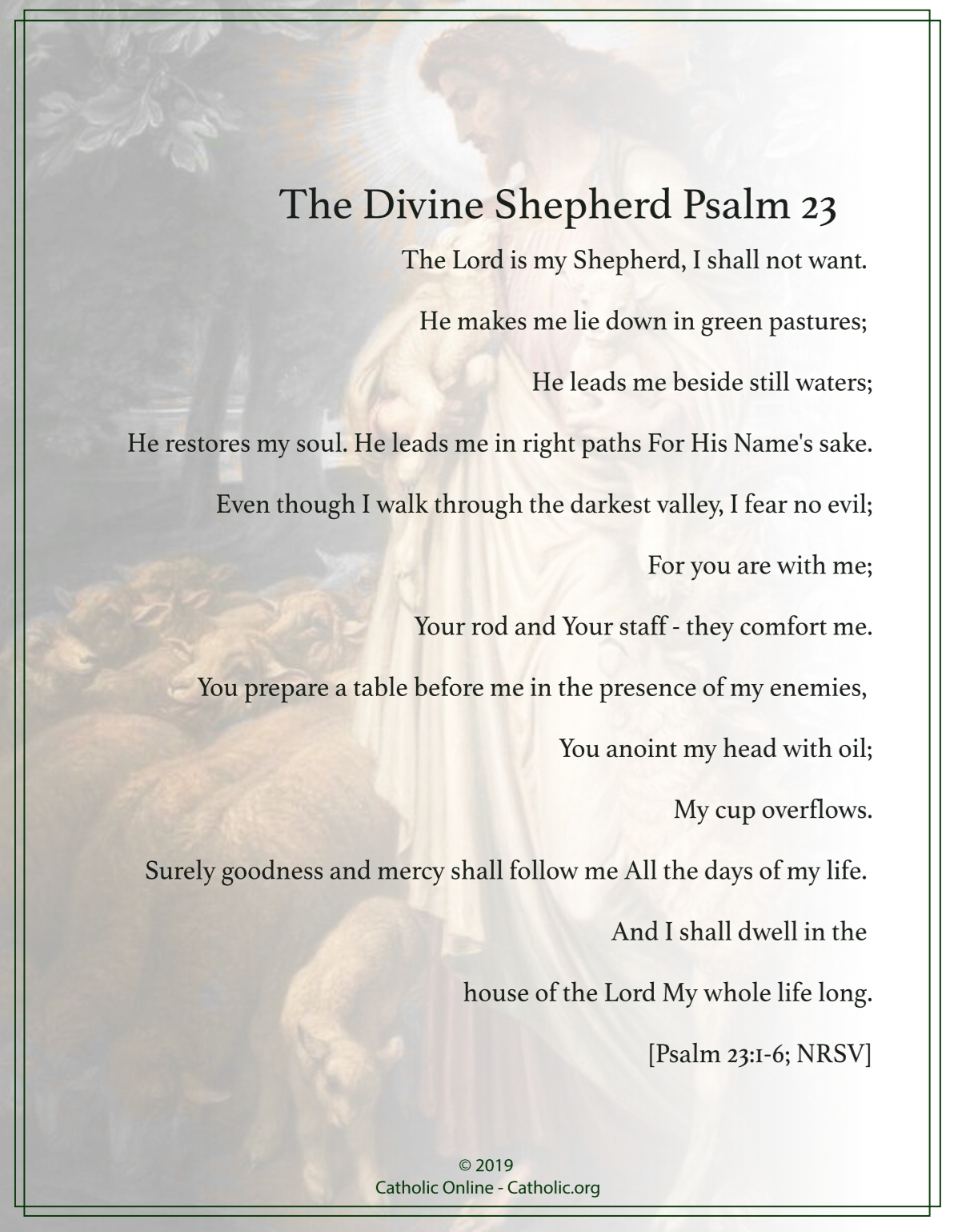 psalm 23 printable pdf free