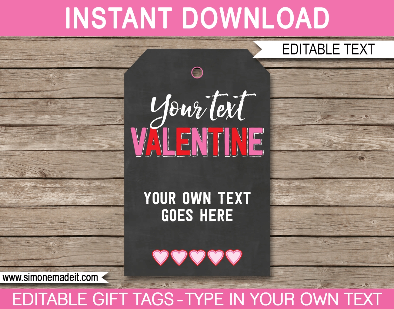 valentine gift tags free printable