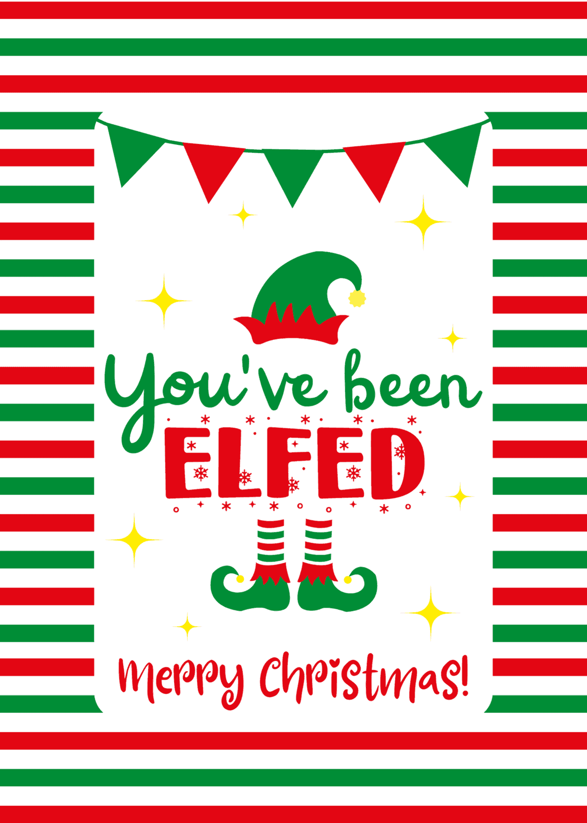 you've been elfed free printable