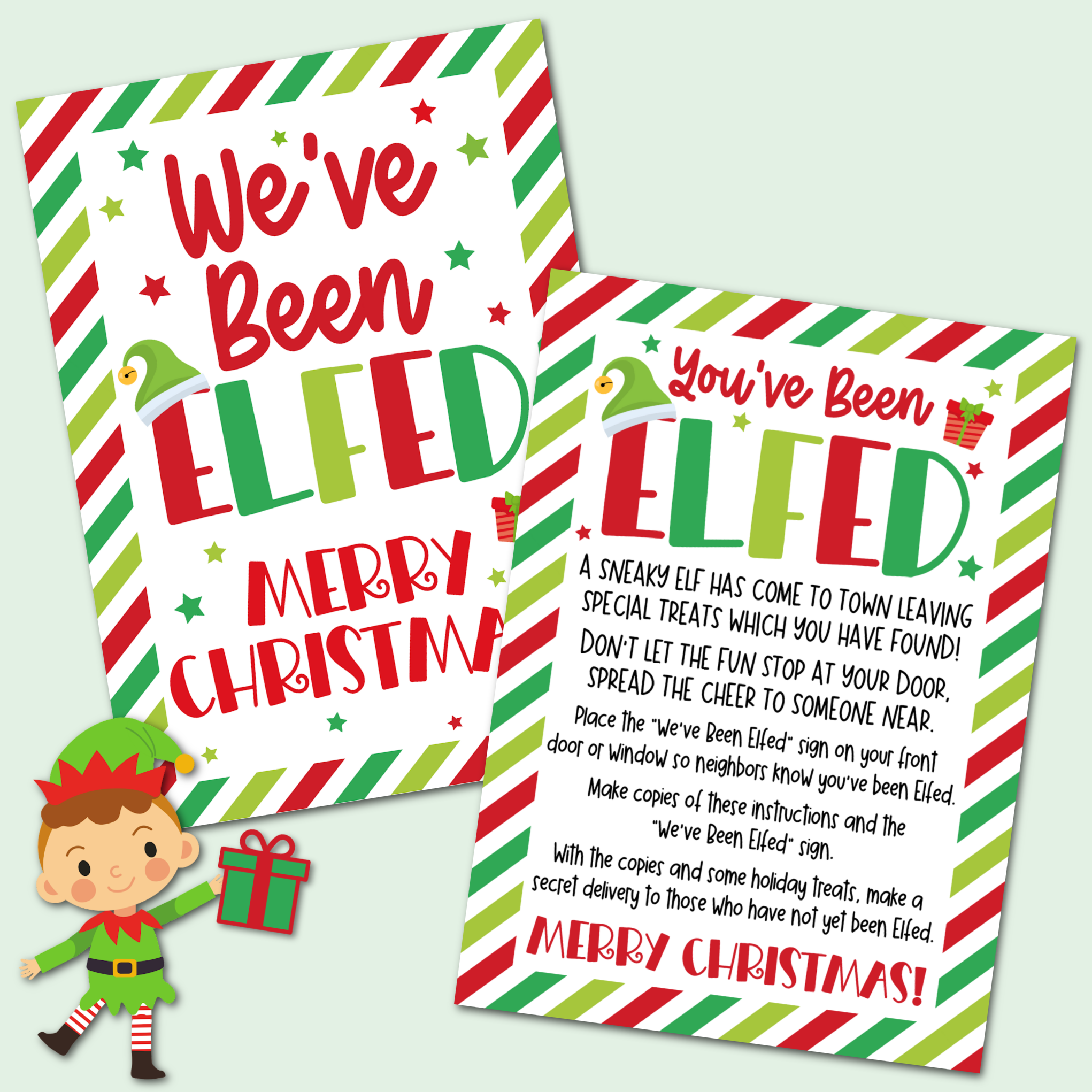 you've been elfed free printable