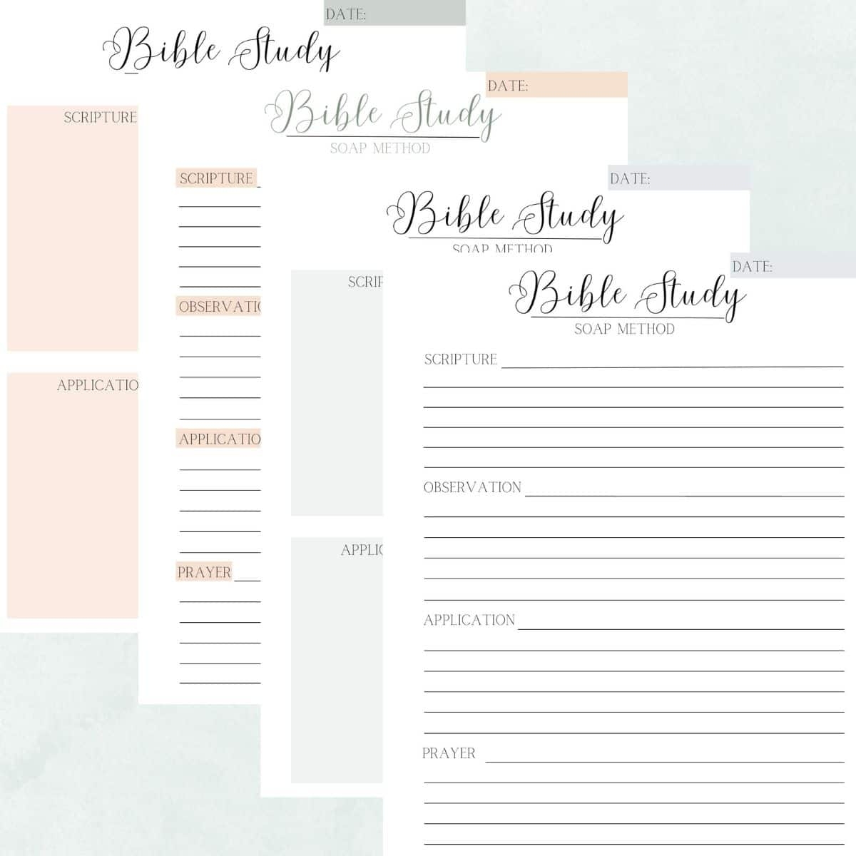 soap bible study method free printable